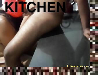 Princess Alekshi And De Silva - Srilankan Kitchen Suck With Bra Lady