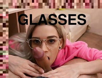 Belleniko - Blonde In Glasses Gets Anal And Huge Facial