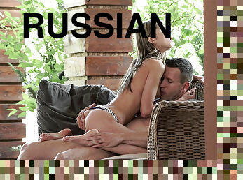 Russian sexy Gina Gerson rides cock
