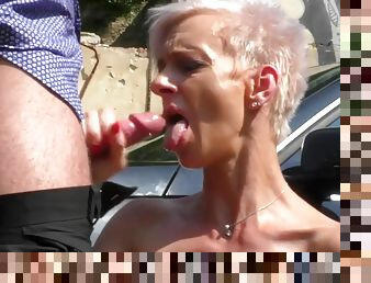 Blonde Bimbo Hitch Hiker Loves His Piss With Espoir