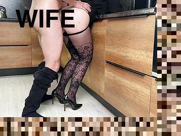 Friends wife gets fucked in sexy pantyhose