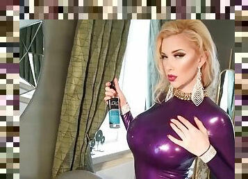 Zlatex purple latex dress