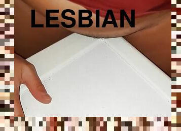 I rub my pussy in the washing machine and cum twice - Lesbian Illusion