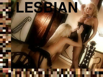 Blondes Jana Cova and Jesse Jane make passionate lesbian love