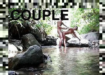 Hot Couple fucking in the Jungle - Outdoor Sex