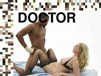 Doctor Julia Ann sucking & fucking her black patient's bbc shaft