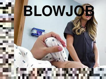 Sexy nurse Jane Douxxx heals patient with hard hospital sex