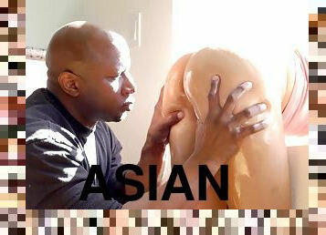 asiatique, anal, fellation, interracial, black, trio, serrée