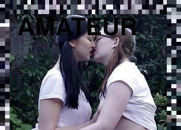 perä, kylpy, isot-tissit, karvainen, amatööri, lesbo-lesbian, teini, luonnollinen