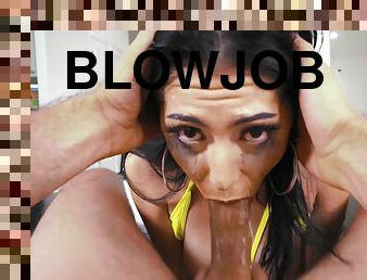 Judy Jolie rewards her lover with a deep blowjob