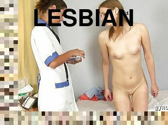 Pervy Lesbian Nurse Licks Straight Girl's Pussy In Clinic