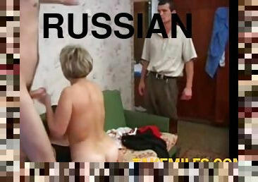 Russian Mature Wife Cuckold Clip