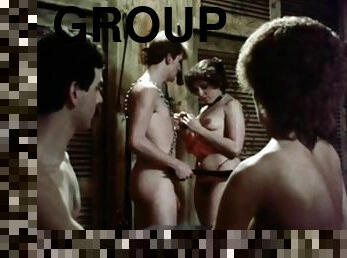 vintage, sexo-em-grupo, acorrentado