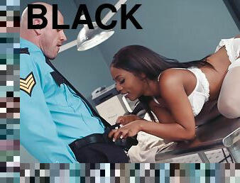 Security guard sexual harrsment roleplay with black hottie Sarah