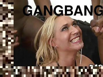 anal-sex, blasen, zwischen-den-rennen, schwer, gangbang, schwarz, beule, bukkake