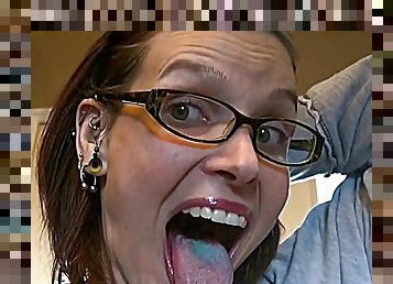 Megan Majors's long tongue - fetish