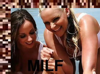 fellation, milf, hardcore, trio, belle, bikini