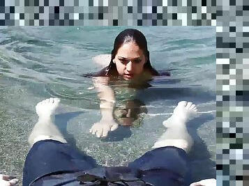 Underwater Sex with latina wanton Sara Luv