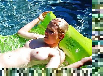 DavidNudes - Sexy vixen Amanda Naked Pool Fun