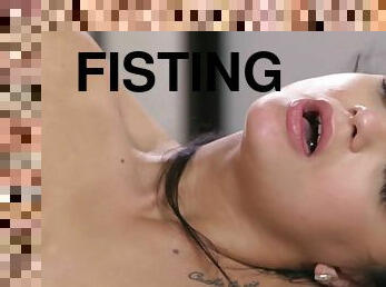 fisting, chatte-pussy, russe, babes, black, fou, doigtage, sale, trou-du-cul, brunette