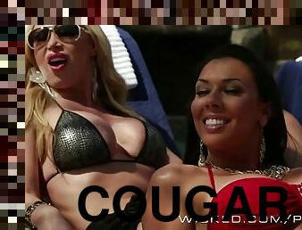 Wicked - Cougar Nikki Benz fucks boy by the pool