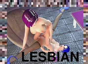 Scifi lesbian futanari hard fuck aniamation