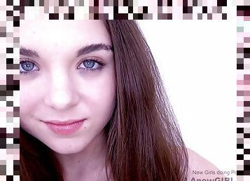 New 18-years-old Schoolgirl Gets Pounded At Modeling Audition - dark hair girl