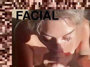 Facial for hot blonde teen i found her on tohorny.com