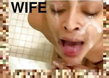 Latina wife gets a bbc facial i found her at meetxx.com