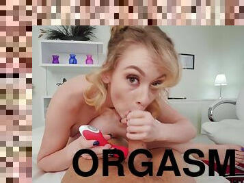 orgasmo, anal, louca, meias-calças, loira, fudendo, engraçado, foda-no-traseiro