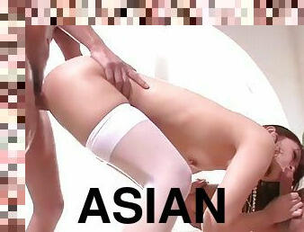 asiatique, levrette, poilue, chatte-pussy, babes, doigtage, trio, double, ejaculation, belle