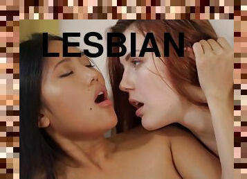 A young pretty Thai lesbian fucks Charlie Red with a glass dildo