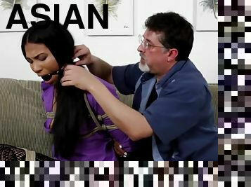 Asian teen girl tricked into Bondage