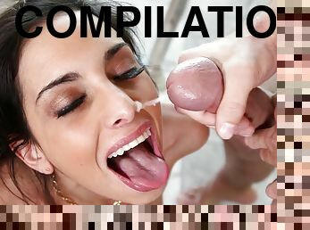 Facial Cumshot Compilation With Steamy Teen