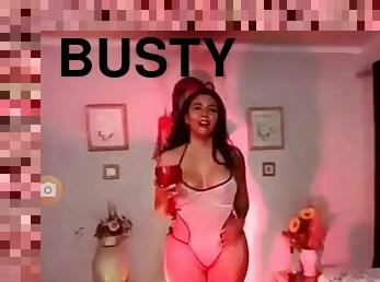 Busty peruvian Mommy webcam show