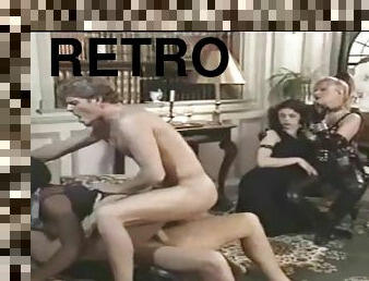 Retro kinky MILFs group sex video