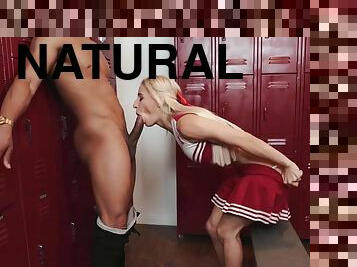 Slutty cheerleader Abella Danger gagging on Ricky Johnson's BBC