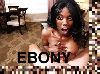 Sensuous Ebony Housewife POV crazy sex clip