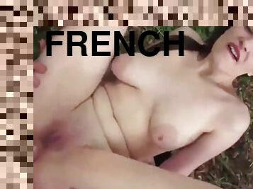 Large-Breasted French Girl Get Screwed In The Forest60fps - Double penetration