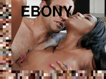 Ebony black teen Ashley Aleigh jaw-dropping porn movie