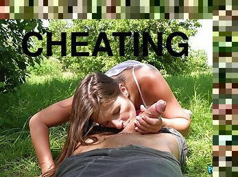 Cheating Girlfriend Has Steamy Facial