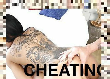 Cheating Mommy Almost Caught With StepSon Hard Sex
