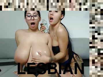 gros-nichons, monstre, lesbienne, latina, naturel, gros-seins, seins