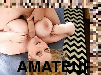 Blonde BBW Reyna Mae - amateur hardcore with cumshot