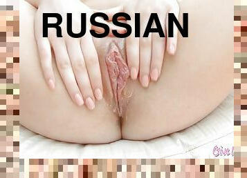 Give Me Pink Cute russian plays until she cums