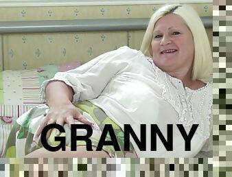 Real granny makes her first porn video