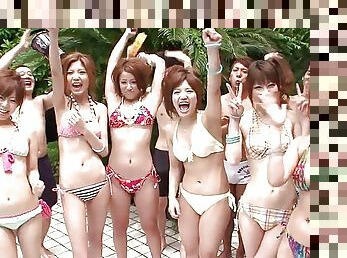 masturbation, en-plein-air, public, ados, japonais, sexe-de-groupe, rousse, chienne, taquinerie