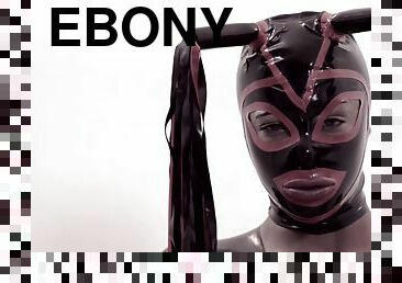hot Ebony shemale in latex