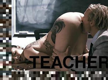 Tattooed Latina Babe Licked By And Fucking Her Old Teacher