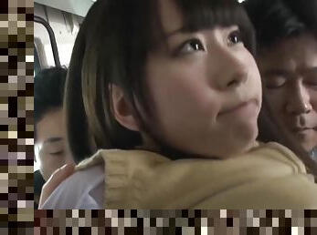 asian cutie public sex in the bus